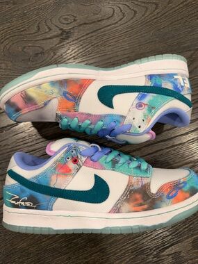 Nike SB Dunk Low x Futura Laboratories Bleached Aqua Size 8.5